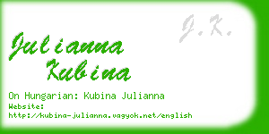 julianna kubina business card